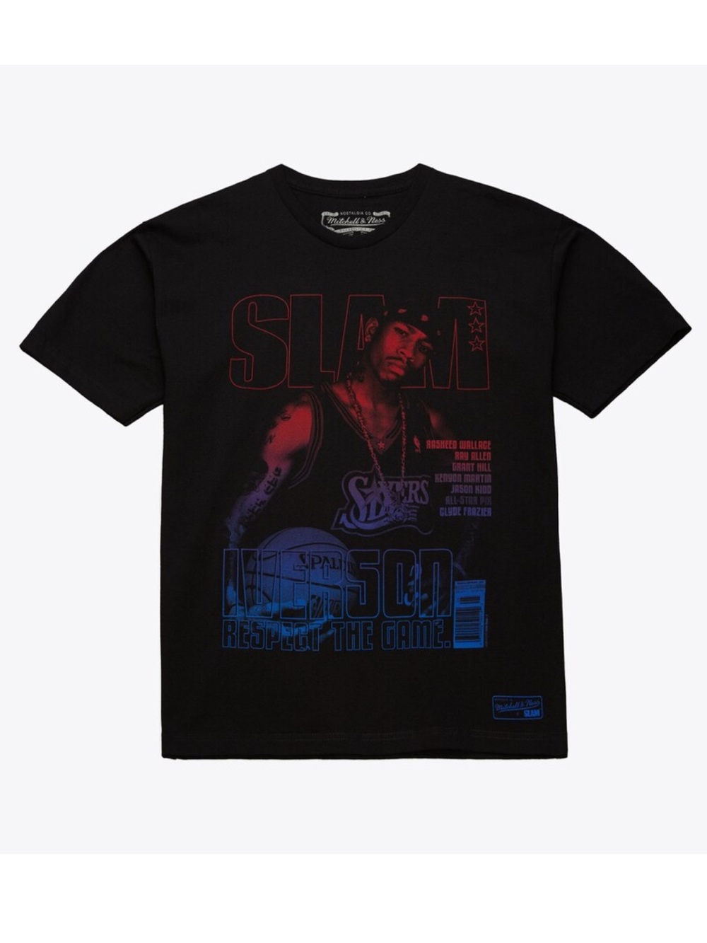 Mitchell & Ness Allen Iverson Philadelphia 76ers SLAM Gradient T-Shirt, Black